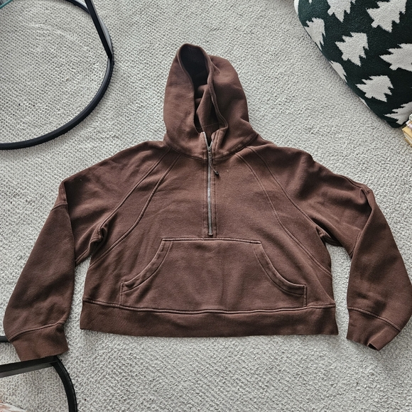 LULULEMON Scuba Oversized Half-Zip Hoodie Java 2023 XL/XXL - Picture 2 of 7